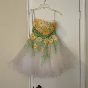 Sherri Hill Floral Prom Dress Knee Length Size 6